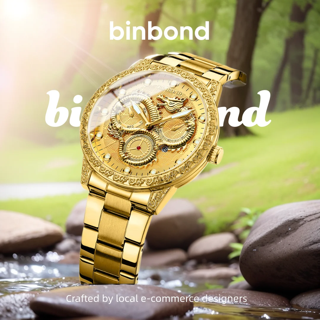 Dragon Watch Cross border Popular Gold Embossed Watch Men's Watch Men's Three Eyed Dragon Nightlight Waterproof Quartz Watch
Dragon Watch Cross border Popular Gold Embossed Watch Men's Watch Men's Three Eyed Dragon Nightlight Waterproof Quartz Watch
