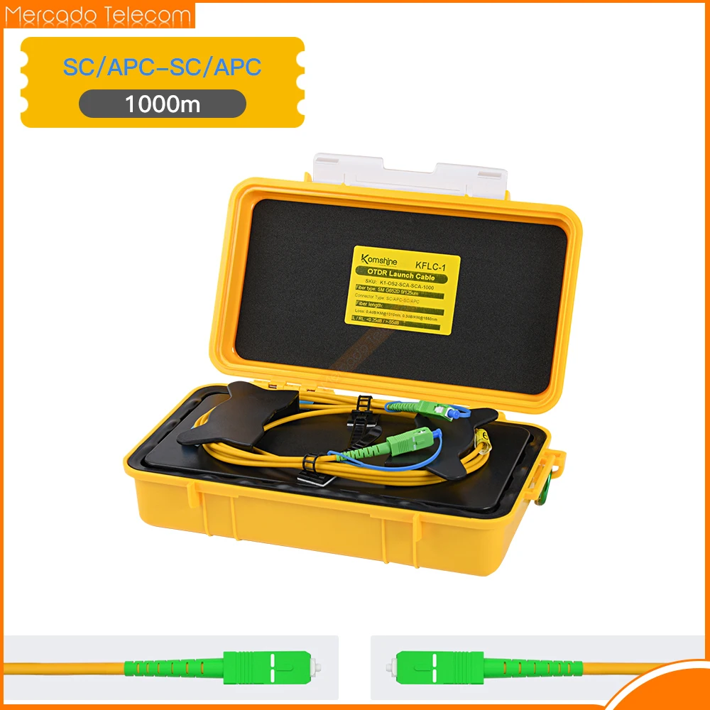 OTDR Dead Zone Eliminator for 1 KM, Fiber Optic OTDR Launch Cable Box SC-APC/SC-APC single mode 1310/1550nm SM
OTDR Dead Zone Eliminator for 1 KM, Fiber Optic OTDR Launch Cable Box SC-APC/SC-APC single mode 1310/1550nm SM