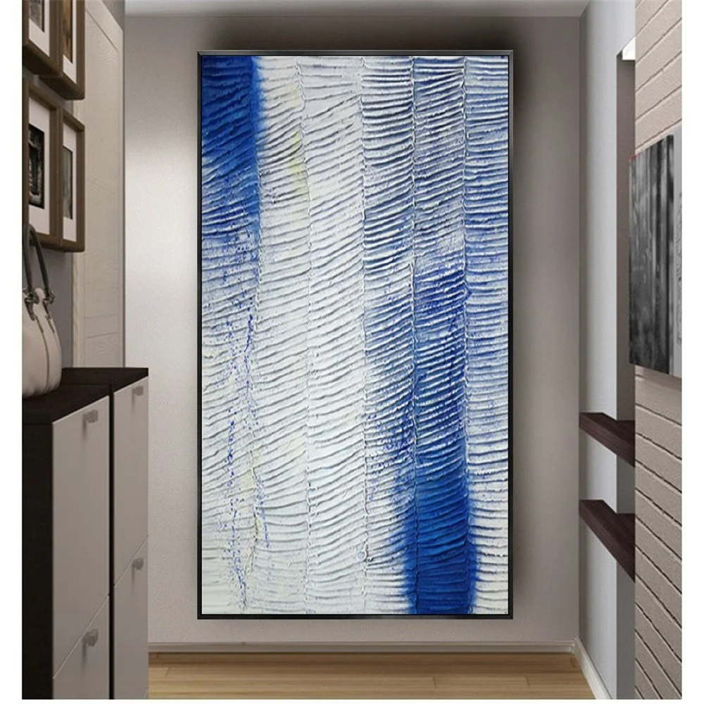 100% Hand-Painted Blue Oil Painting Abstract Pale Pattern Minimalist Canvas Poster For Living Room Home Decor Wall Art Picture
100% Hand-Painted Blue Oil Painting Abstract Pale Pattern Minimalist Canvas Poster For Living Room Home Decor Wall Art Picture