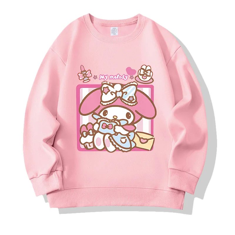 Свитшот Sanrio Kawaii My Melody, детский Модный повседневный Топ с длинным рукавом и мультипликационным принтом, плюшевый пуловер, подарок для девочек и мальчиков
Свитшот Sanrio Kawaii My Melody, детский Модный повседневный Топ с длинным рукавом и мультипликационным принтом, плюшевый пуловер, подарок для девочек и мальчиков