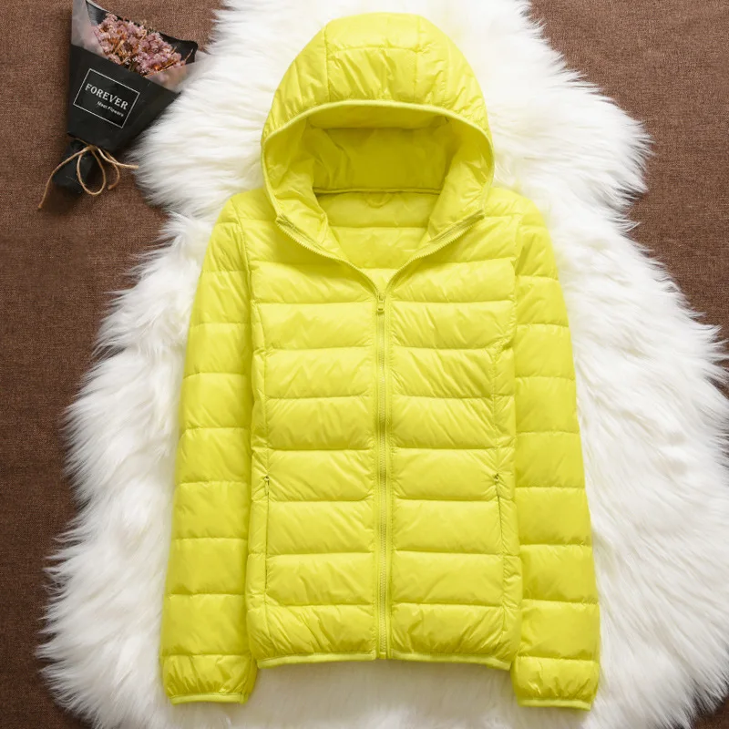 

7XL Women Winter Coat Autumn Ultralight Hooded Duck Down Jackets Waterproof Portable Puffer Duck Feather Coat Female Thin Parkas