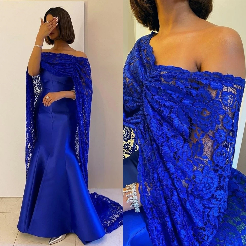 Prom Dresses Elegant Fashion Off the Shoulder Mermaid Floor Length Satin Lace Stole Formal Evening Gowns فساتين سهرة ชุดงานพรอม
Prom Dresses Elegant Fashion Off the Shoulder Mermaid Floor Length Satin Lace Stole Formal Evening Gowns فساتين سهرة ชุดงานพรอม