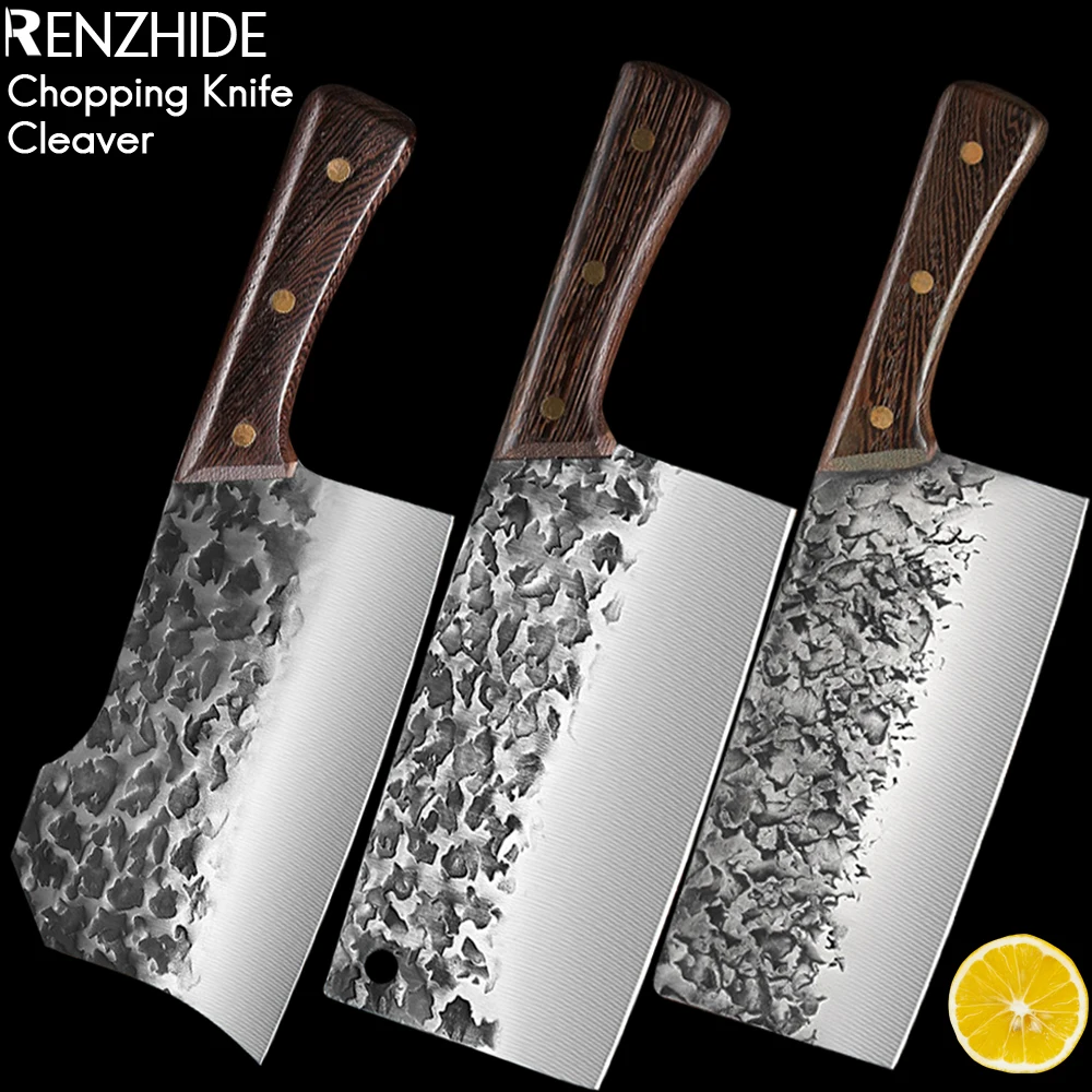 

Кованый стальной нож RZD ручной работы, измельчитель, нож для обвалки рыбы, инструмент из нержавеющей стали, лезвие 5cr15, 7,5 дюймов, слайсер мясника