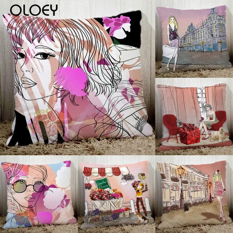 Double-sided Printed Retro Fashion Girl Polyester Soft Pillowcase, Size 45cm X 45cm Home Bedroom Hotel Car Decorative Pillowcase
Double-sided Printed Retro Fashion Girl Polyester Soft Pillowcase, Size 45cm X 45cm Home Bedroom Hotel Car Decorative Pillowcase
