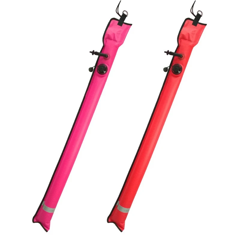 2 Pcs Scuba Diving Inflatable Smb Surface Signal Marker Buoy Visibility Float Signal Tube Sausage-Rose Red & Red
2 Pcs Scuba Diving Inflatable Smb Surface Signal Marker Buoy Visibility Float Signal Tube Sausage-Rose Red & Red