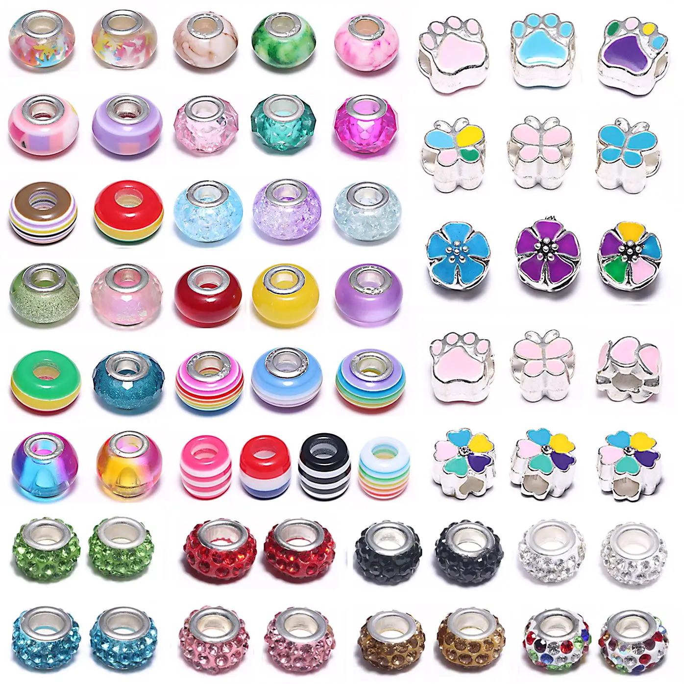 10Pcs Big Hole Round Rhinestone Crystal Lampwork Glass Beads or Jewelry Making Charms Bracelet Keychain Curtains Necklace DIY
10Pcs Big Hole Round Rhinestone Crystal Lampwork Glass Beads or Jewelry Making Charms Bracelet Keychain Curtains Necklace DIY