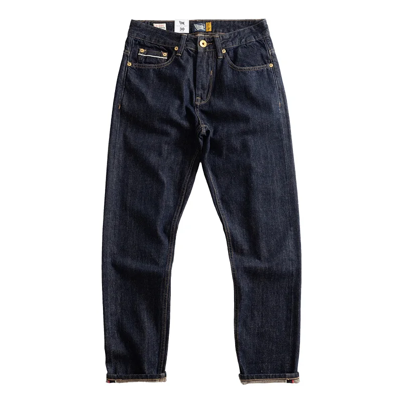 Retro Loose Straight Leg Denim Jeans Men's Cotton Casual Long Pants with Red Ear
Retro Loose Straight Leg Denim Jeans Men's Cotton Casual Long Pants with Red Ear