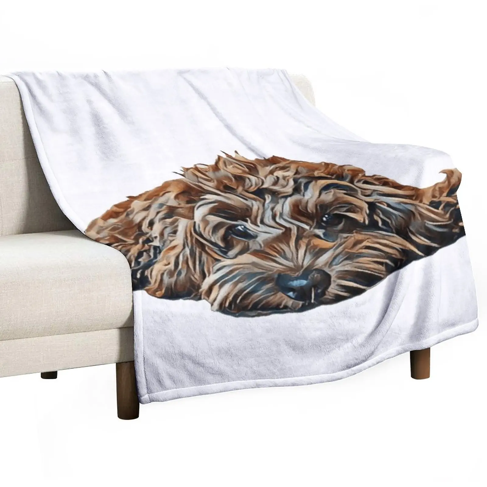 Chocolate/Brown Cockapoo - White Background Throw Blanket Flannel Blanket Sofa Throw Blanket
Chocolate/Brown Cockapoo - White Background Throw Blanket Flannel Blanket Sofa Throw Blanket