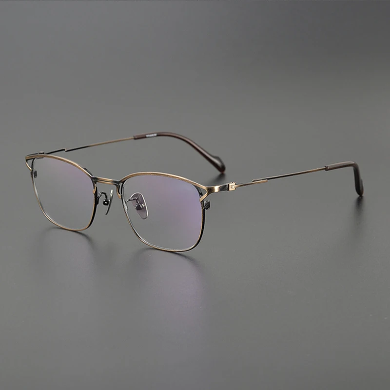 

Japanese Vintage Square Glasses Frame Women Optical Myopia Prescription Eyeglasses Men Pure Titanium Ultralight Full Rim Eyewear