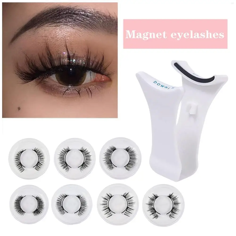 

Magnetic Eyelashes Curler Long Thick 3D Magnetic Lashes Reusable Magnetic False EyelashesTweezer Set Natural Looking W/ Eyeliner