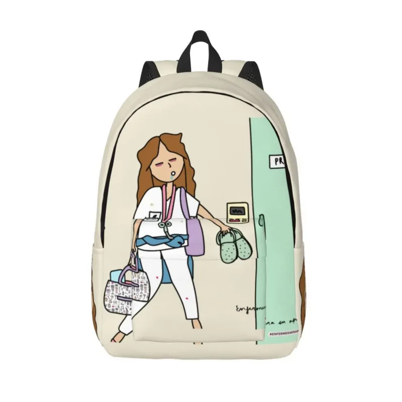 

Teens Student School Bookbag Enfermera En Apuros Doctor Nurse Medical Medicine Health Canvas Daypack Middle High College Travel