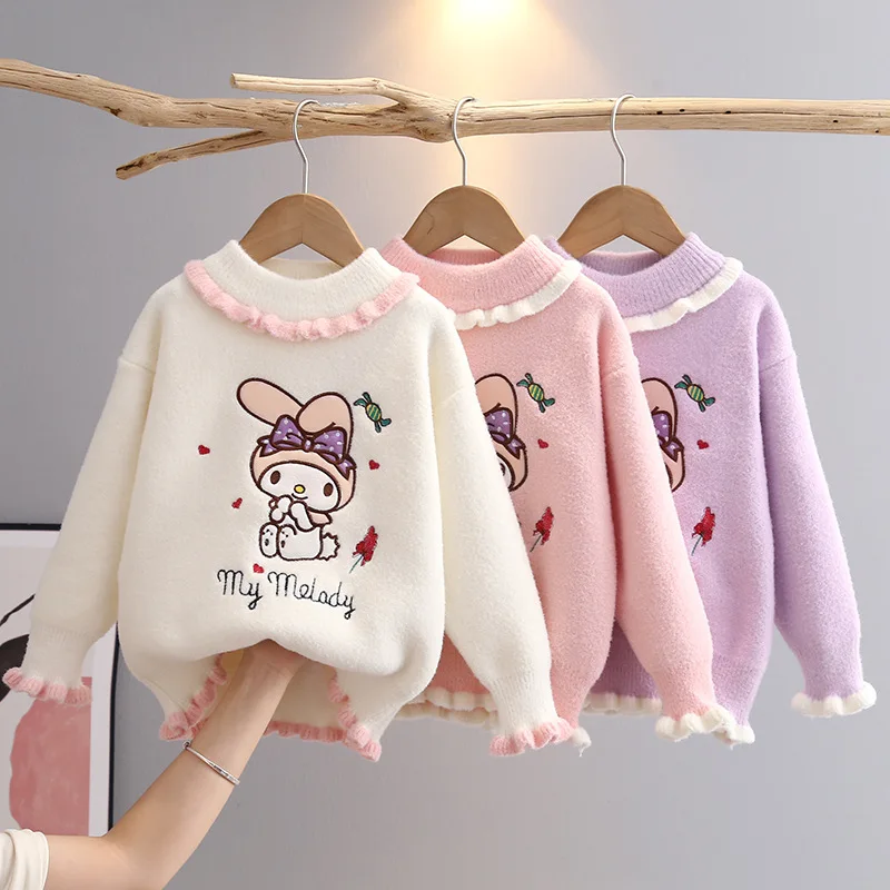 Kawaii Sanrio My Melody Cute Cartoon Girls Pullover Sweater Autumn Winter New Children's Tops Round Neck Knitted Bottoming Shirt
Kawaii Sanrio My Melody Cute Cartoon Girls Pullover Sweater Autumn Winter New Children's Tops Round Neck Knitted Bottoming Shirt
