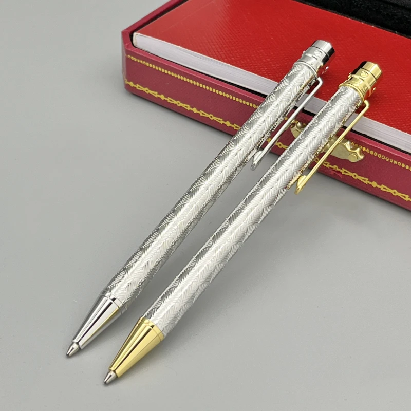 LAN CT Ballpoint Pen Luxury All Metal Engraved Pattern Barrel Thin Style Santos Golden / Silver Trim Writing Smooth
LAN CT Ballpoint Pen Luxury All Metal Engraved Pattern Barrel Thin Style Santos Golden / Silver Trim Writing Smooth