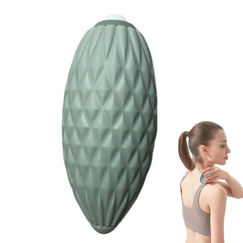 

Массажный роликовый шарик, оливковый массажный шарик, двусторонний самомассажер, инструмент для глубокого массажа тканей, Многофункциональный ручной Массажный мяч
