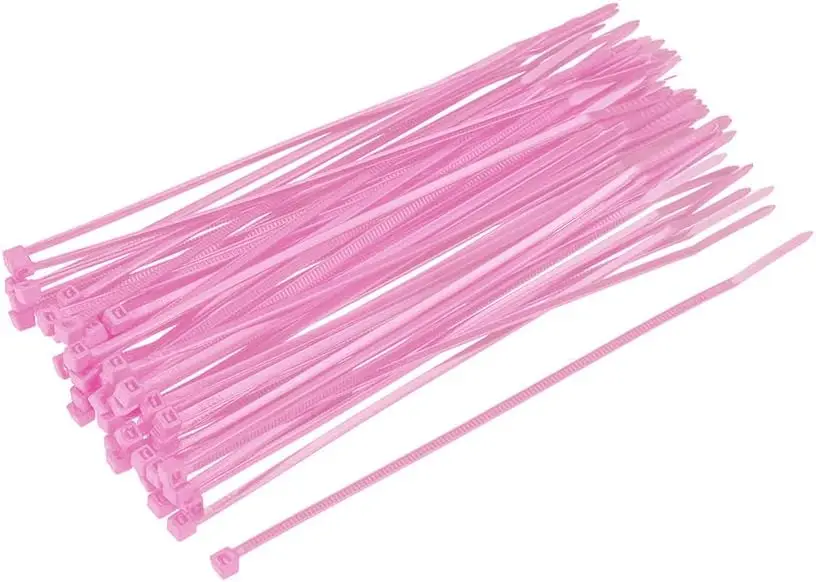 

Tcenofoxy 80pcs Cable Zip Ties Nylon Cable Wire Ties 6 Inch Self-Locking Nylon Tie Wraps Pink