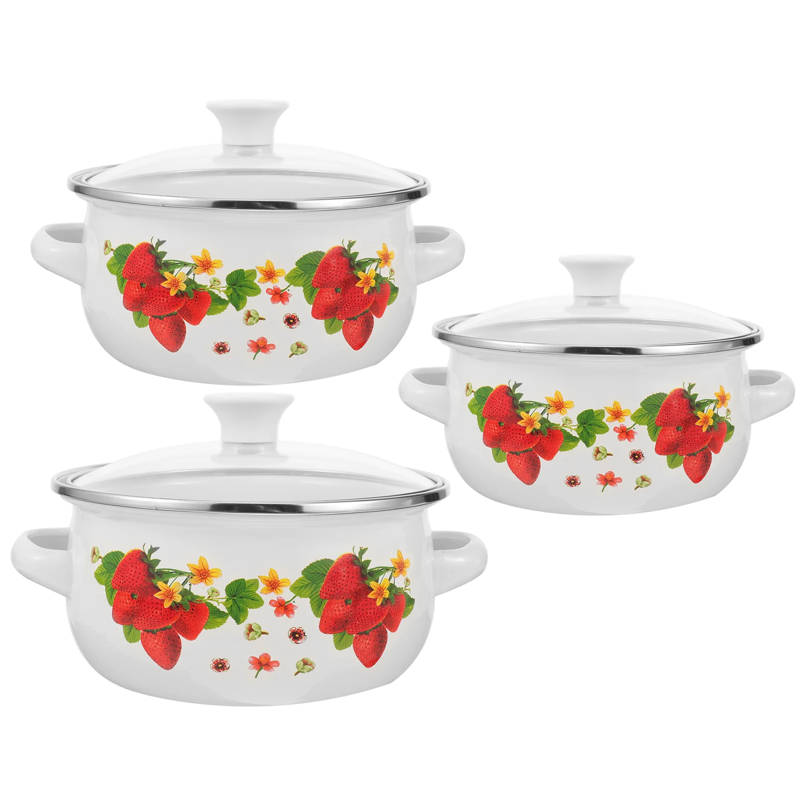 3 Pcs Instant Noodles School Canteen with Rice Heating Pot Enamel Double Handles Kitchen Pans Stackable Cooking Small Lids Pots
3 Pcs Instant Noodles School Canteen with Rice Heating Pot Enamel Double Handles Kitchen Pans Stackable Cooking Small Lids Pots