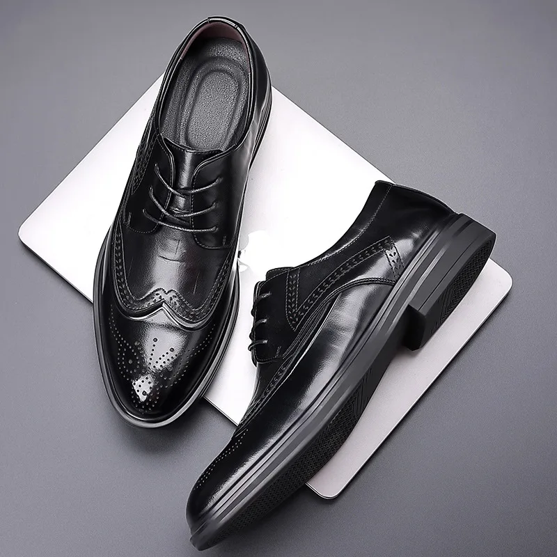 New Formal Business Leather Shoes Men's Lace-Up High-End Derby Shoes Genuine Leather casual Men's Shoes
New Formal Business Leather Shoes Men's Lace-Up High-End Derby Shoes Genuine Leather casual Men's Shoes