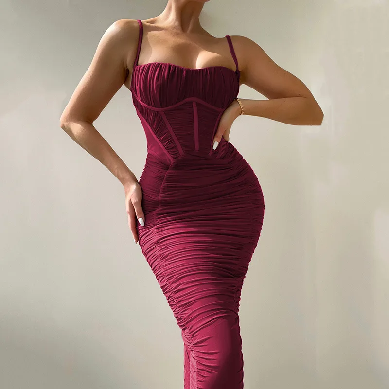 Strap Dress Autumn Women 2023 American Style Sexy Backless Tight Temperament Waist Fold Long Dress Streetwear Vestidos De Mujer
Strap Dress Autumn Women 2023 American Style Sexy Backless Tight Temperament Waist Fold Long Dress Streetwear Vestidos De Mujer