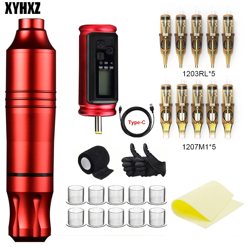 Tattoo Machine Cartridge Wireless Tattoo Machine Kit Beginner Rotary pen Type Machine Kit Complete Tattoo Kit Tattoo Supplies
Tattoo Machine Cartridge Wireless Tattoo Machine Kit Beginner Rotary pen Type Machine Kit Complete Tattoo Kit Tattoo Supplies