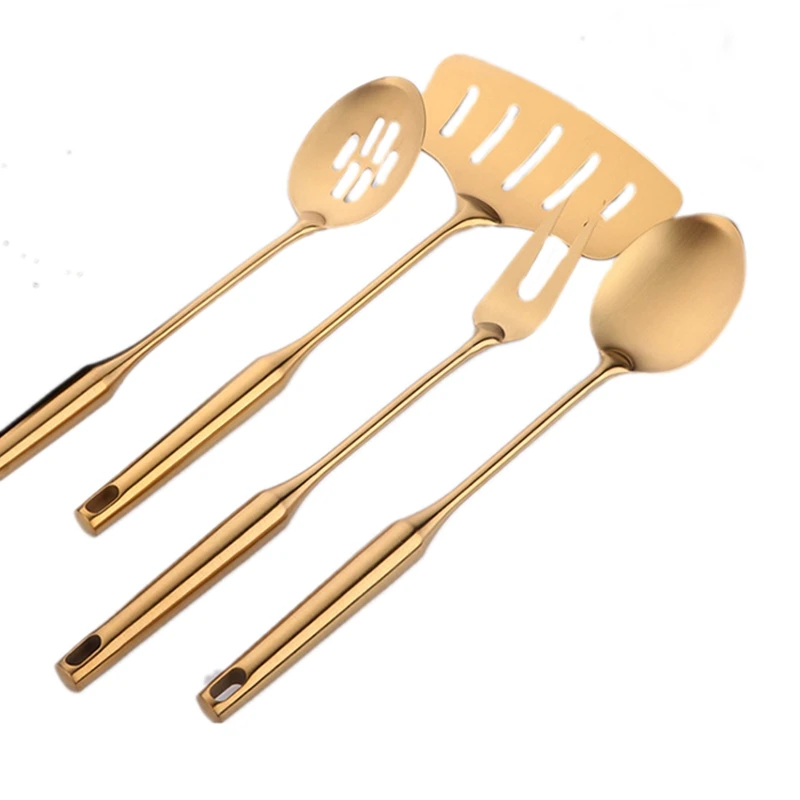 

Retail Stainless Steel Cookware Set Kitchen Shovel Fish Turner Soup Spoon Pasta Server Strainer Cooking Tools Utensils