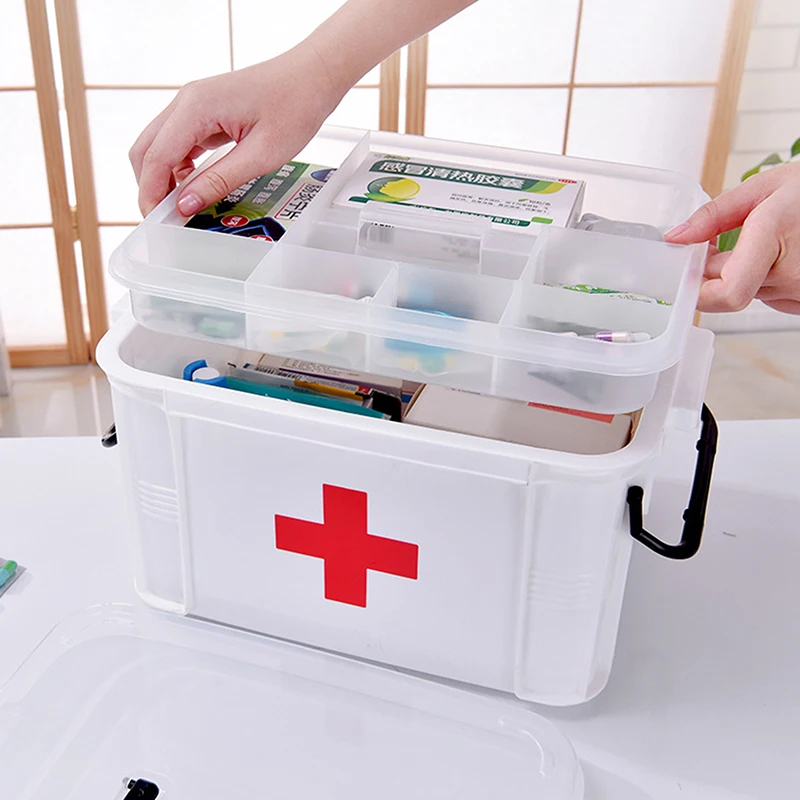 First Aid Kit Medicine Storage Box Portable Emergency Box Household Double Layers Medicine Boxes Medical Kit Storage Organizer
First Aid Kit Medicine Storage Box Portable Emergency Box Household Double Layers Medicine Boxes Medical Kit Storage Organizer