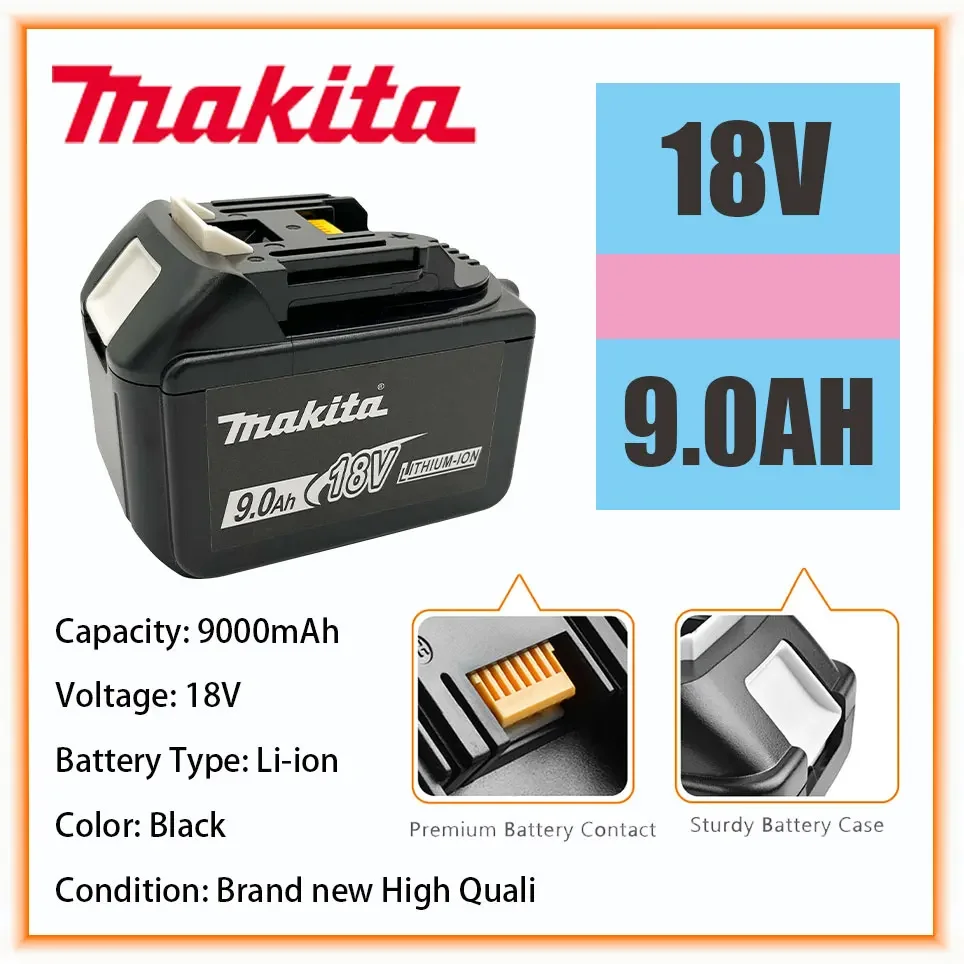 Makita Replacement 18V 9.0Ah Battery BL1830 BL1830B BL1840 BL1840B BL1850 BL1850B rechargeable battery LED indicateur
Makita Replacement 18V 9.0Ah Battery BL1830 BL1830B BL1840 BL1840B BL1850 BL1850B rechargeable battery LED indicateur