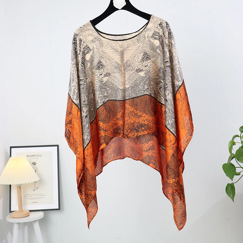 

Poncho Pullover Shawl Sun Protection Scarf New Versatile Scarf Paired With Women's Loose Summer Sunscreen Leisure Clothing