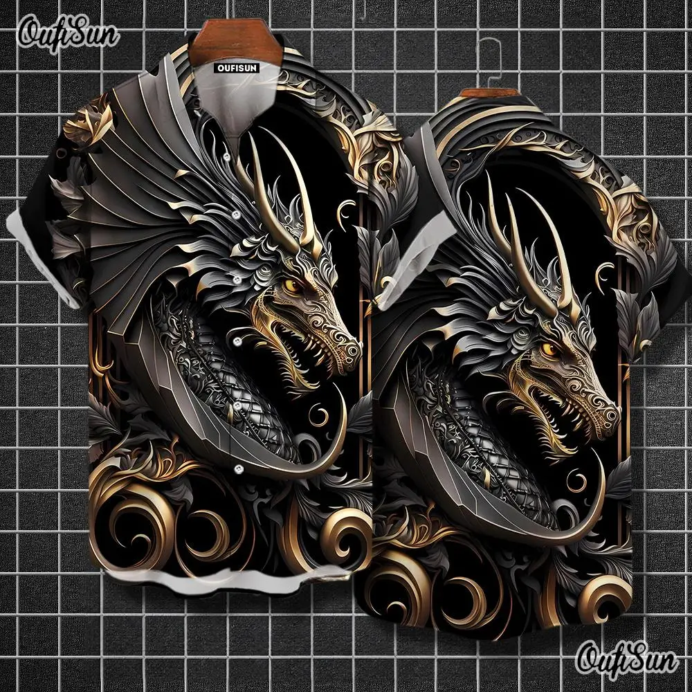 Men's Dragon Shirt Fashion 3d Print Men's Shirt Animal Pattern Short-sleeved Oversized Streetwear Summer Casual Men's Tops
Men's Dragon Shirt Fashion 3d Print Men's Shirt Animal Pattern Short-sleeved Oversized Streetwear Summer Casual Men's Tops