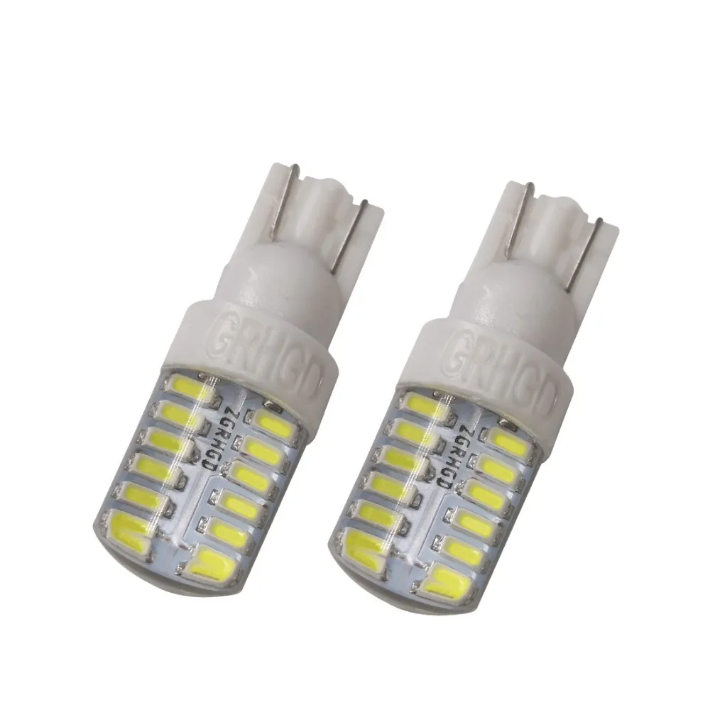 10Pcs Wedge LED Car Bulbs White T10 Silcone 3014 24SMD Bulb For Clearance Lamps Auto Interior Light License Plate Lights 12V
10Pcs Wedge LED Car Bulbs White T10 Silcone 3014 24SMD Bulb For Clearance Lamps Auto Interior Light License Plate Lights 12V