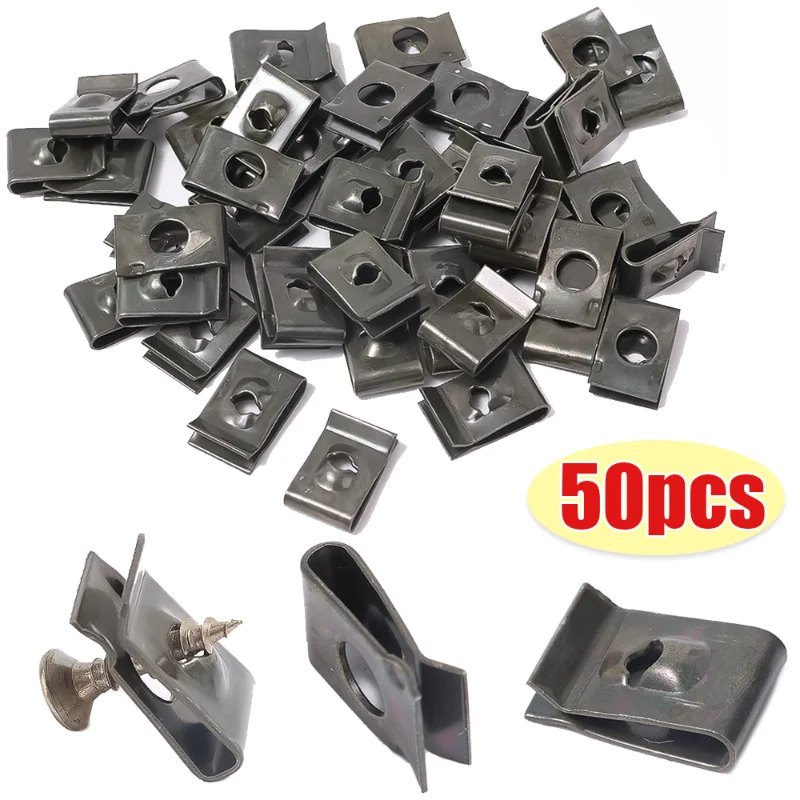 50Pcs Car Metal U-Type Clips Auto Bumper Fender Trim Panel Fastener Universal Anti-rust Protection Clip Leaf Board Grommet Clamp
50Pcs Car Metal U-Type Clips Auto Bumper Fender Trim Panel Fastener Universal Anti-rust Protection Clip Leaf Board Grommet Clamp