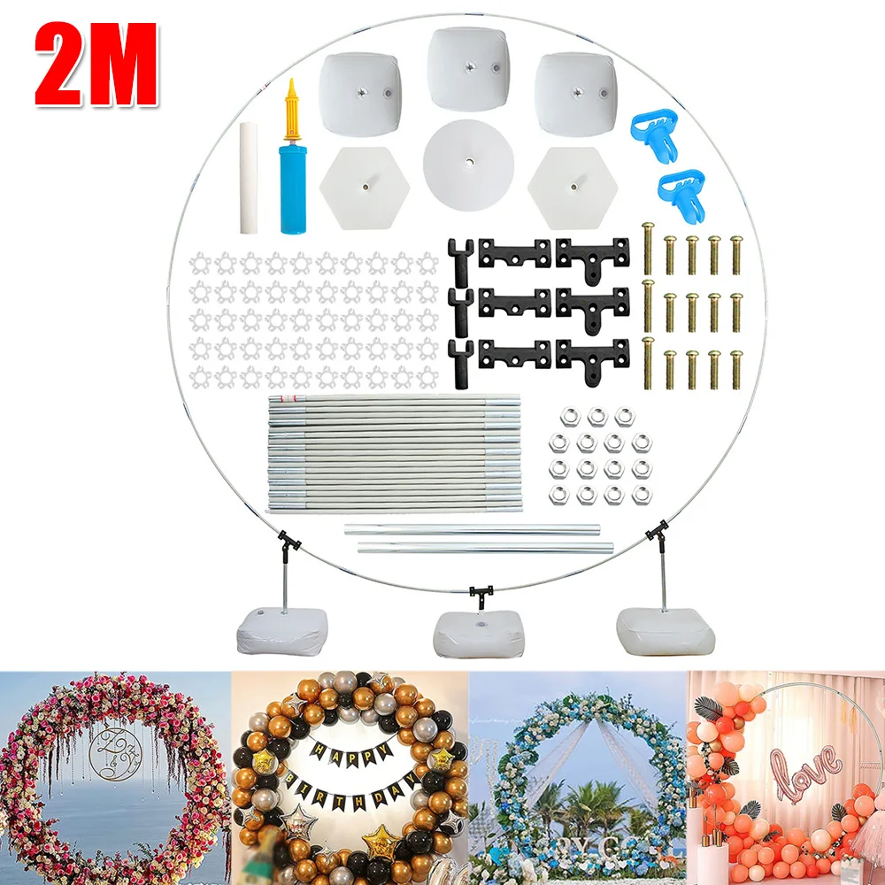 2M Balloon Arch Wreath Ring Wedding Background Scene Arrangement Props Stand Circle Ballon Column Base Kit Wedding Decor
2M Balloon Arch Wreath Ring Wedding Background Scene Arrangement Props Stand Circle Ballon Column Base Kit Wedding Decor