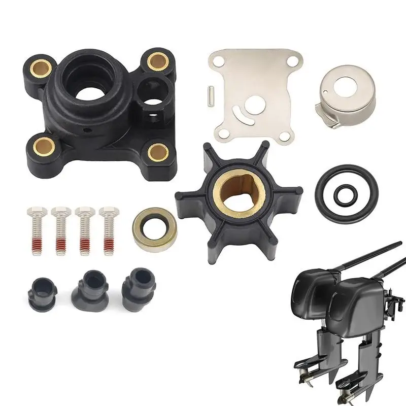 Water Pump Impeller Kit For Johnson/Evinrude Engine Pumps 9.9hp 15hp Johnson/Evinrude 4-Stroke Outboard Motor Repair Kit
Water Pump Impeller Kit For Johnson/Evinrude Engine Pumps 9.9hp 15hp Johnson/Evinrude 4-Stroke Outboard Motor Repair Kit