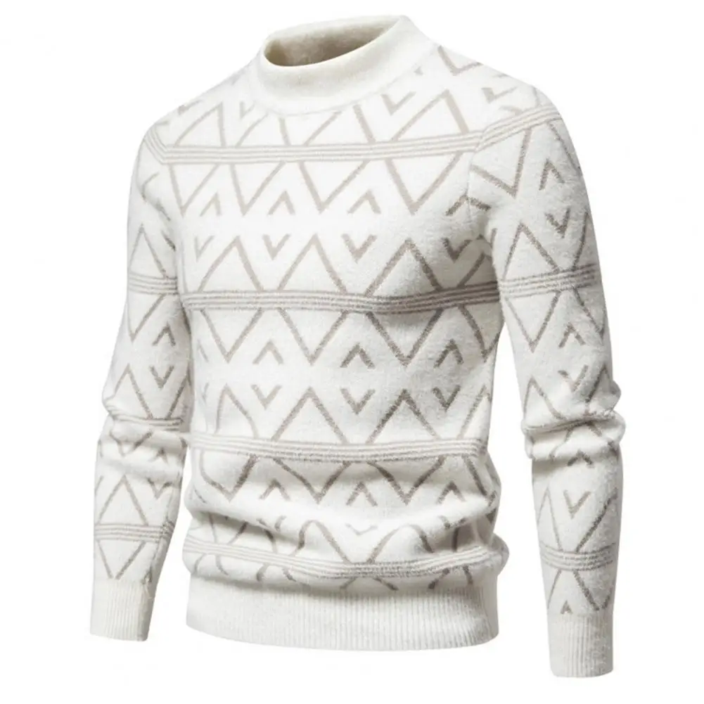 Geometric Pattern Pullover Tops Men's Geometric Pattern Knit Sweater Soft Warm O-neck Pullover for Autumn Winter Fashion Round
Geometric Pattern Pullover Tops Men's Geometric Pattern Knit Sweater Soft Warm O-neck Pullover for Autumn Winter Fashion Round