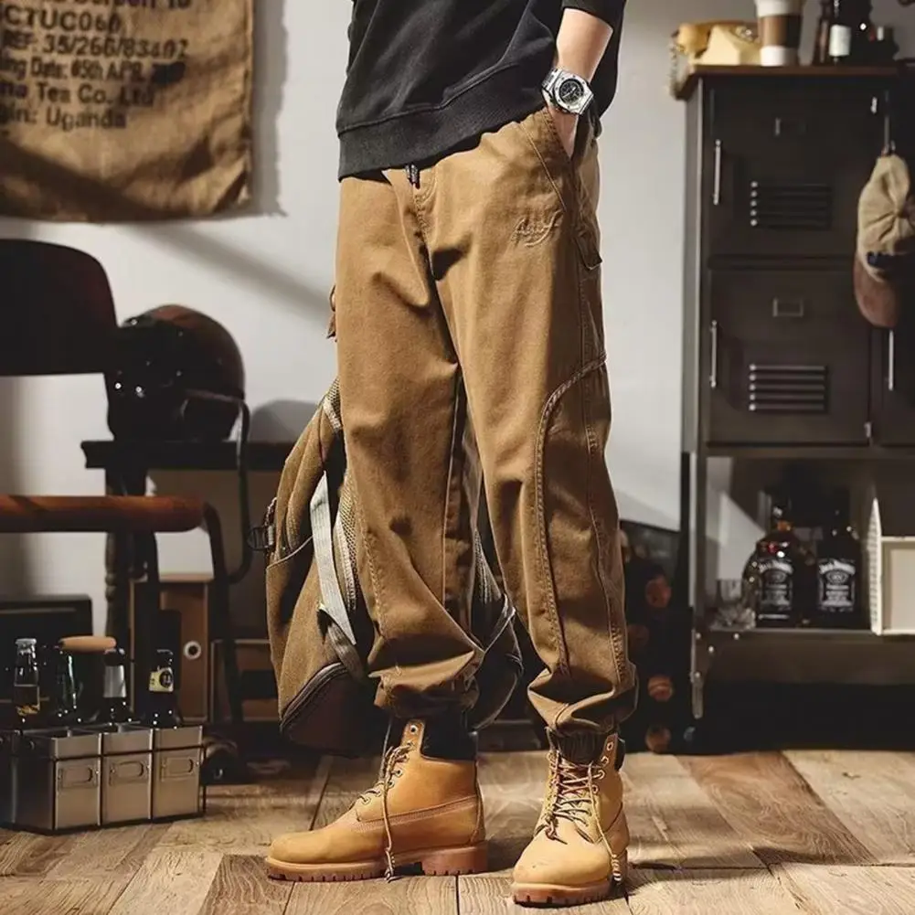 Men Cargo Trousers Solid Color Men Pants Soft Breathable Men Harem Pants Elastic Waist Crotch Wear-resistant Cargo Trousers
Men Cargo Trousers Solid Color Men Pants Soft Breathable Men Harem Pants Elastic Waist Crotch Wear-resistant Cargo Trousers