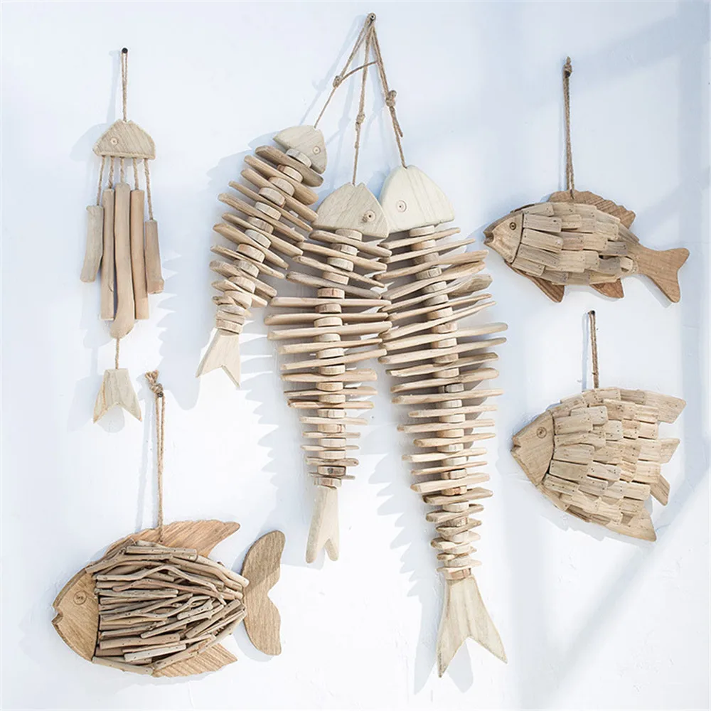 Nordic Mediterranean Wooden Fish Pendant Decorations Restaurant Home American Rural Retro Large Wood Striped Fishes Wall Hanging
Nordic Mediterranean Wooden Fish Pendant Decorations Restaurant Home American Rural Retro Large Wood Striped Fishes Wall Hanging
