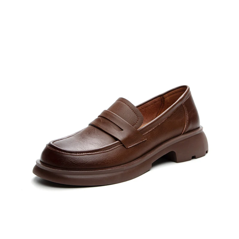 Women's Daily Shoes Spring Autumn 2023 Brown Leather Shoes Soft Flat Shoes Fashion Retro Slip-on Flat Office Shoes for Women
Women's Daily Shoes Spring Autumn 2023 Brown Leather Shoes Soft Flat Shoes Fashion Retro Slip-on Flat Office Shoes for Women