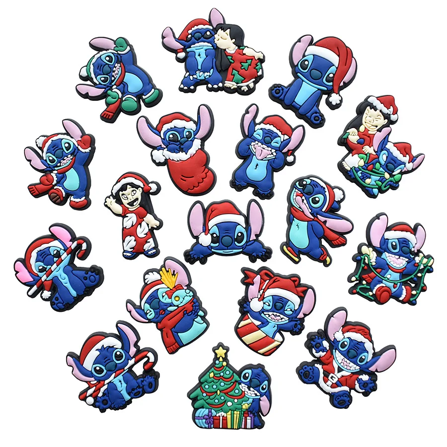 16pcs The Stitch Christmas collection Shoes Decorated pvc shoes charm selling designer custom crocodile charm
16pcs The Stitch Christmas collection Shoes Decorated pvc shoes charm selling designer custom crocodile charm
