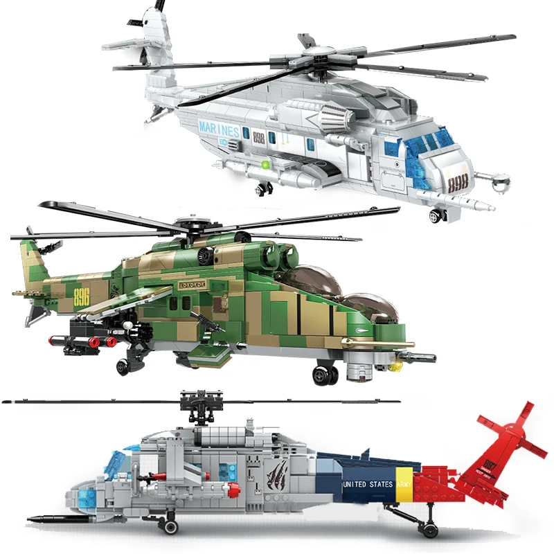 2023 Airplane Rescue Military Transport Helicopter Model Aircraft US UH-60 Black Hawk Army Building Blocks Model Toys
2023 Airplane Rescue Military Transport Helicopter Model Aircraft US UH-60 Black Hawk Army Building Blocks Model Toys