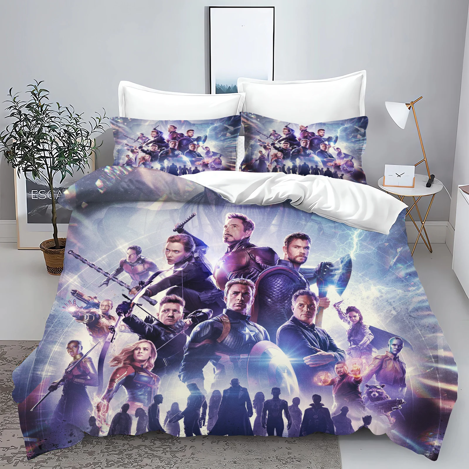 The Avengers Duvet Cover Set Bedding 100% Polyester Children 3-Piece Set 1 Quilt Cover Universal, Suitable For And Adults Home
The Avengers Duvet Cover Set Bedding 100% Polyester Children 3-Piece Set 1 Quilt Cover Universal, Suitable For And Adults Home