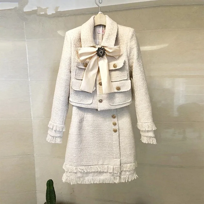 Winter Warm Thick Tweed Two Piece Sets Women High Quality Wool Blend Patchwork Plaid 2 Piece Skirt Sets
Winter Warm Thick Tweed Two Piece Sets Women High Quality Wool Blend Patchwork Plaid 2 Piece Skirt Sets