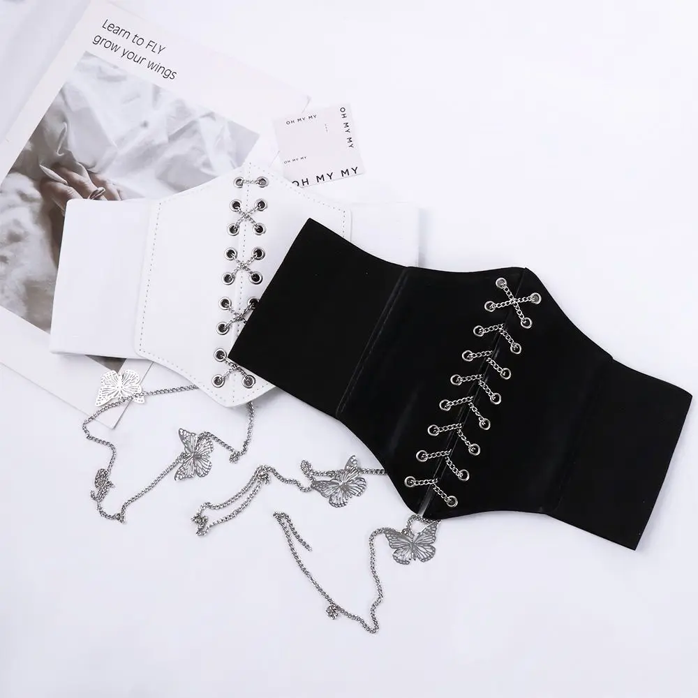 Wide Female PU Leather Corset Dress High Waist Female Waistband Butterfly Chain Cummerbunds Waist Belt
Wide Female PU Leather Corset Dress High Waist Female Waistband Butterfly Chain Cummerbunds Waist Belt
