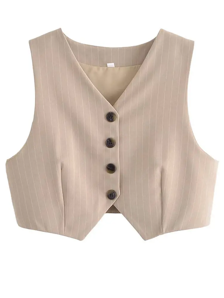 Vintage Stripe Blazer Vest Women Elegant Lace Up Bow Back Sleeveless Short Jacket 2023 Spring Summer Chic Female Streetwear
Vintage Stripe Blazer Vest Women Elegant Lace Up Bow Back Sleeveless Short Jacket 2023 Spring Summer Chic Female Streetwear