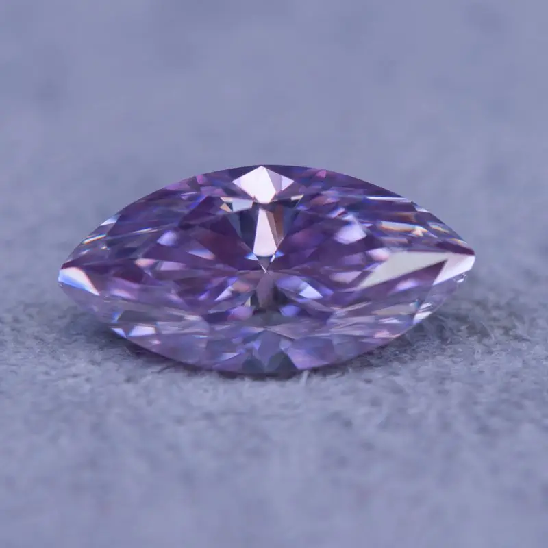 

Moissanite Stone Marquise Cut Light Purple Color for Jewel Making DIY Ring Necklace Earrings Main Materials with GRA Certificate