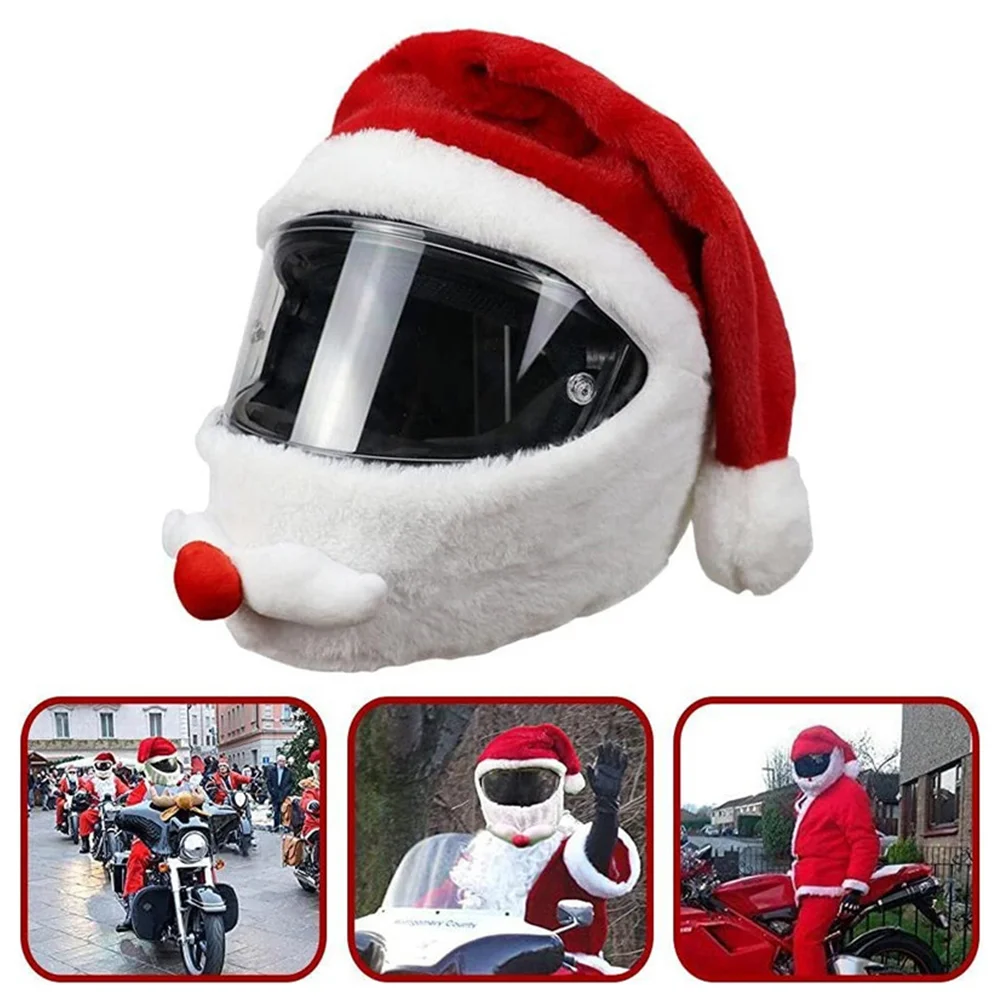 

Christmas Hat Motor Bikes Adults Full Cover Santa Claus ‘s Protector Motorbike Polyester Cap Xmas