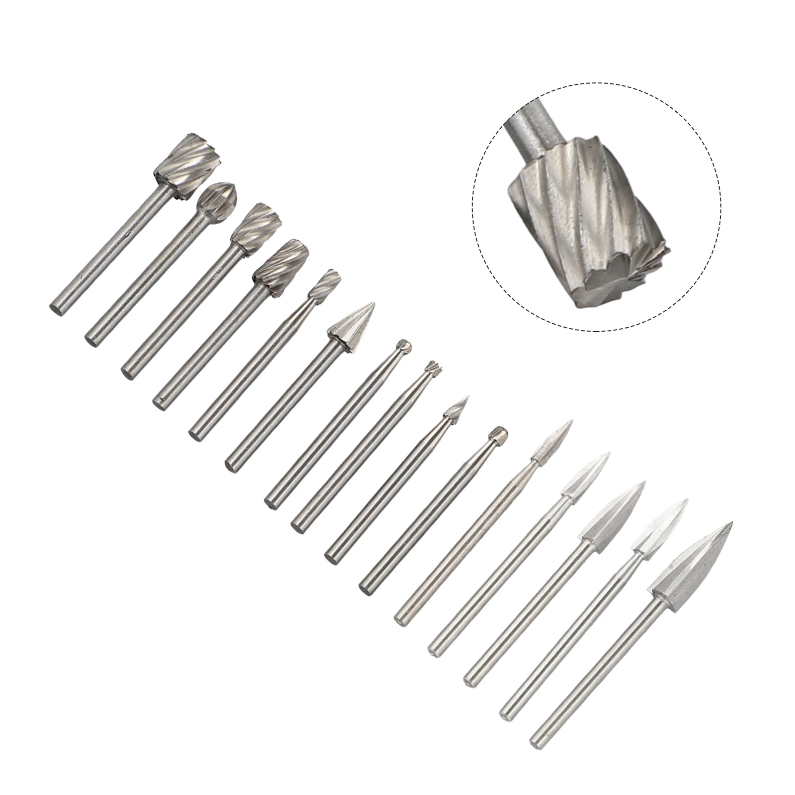15pcs Wood Carving Drill Bit Set 1/8 Shank HSS For Drilling Carving Engraving Bit Rotary Tool Accessories Woodworking Tool
15pcs Wood Carving Drill Bit Set 1/8 Shank HSS For Drilling Carving Engraving Bit Rotary Tool Accessories Woodworking Tool