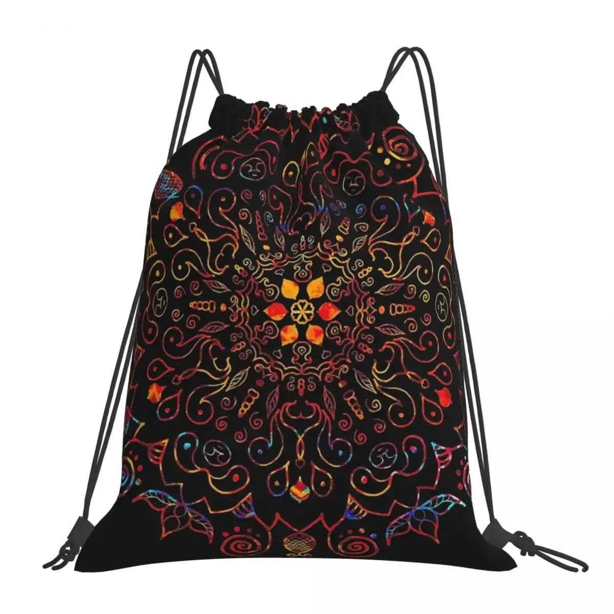 Mandala With Black Background Backpacks Multi-function Portable Drawstring Bags Sports Bag BookBag For Man Woman Students
Mandala With Black Background Backpacks Multi-function Portable Drawstring Bags Sports Bag BookBag For Man Woman Students