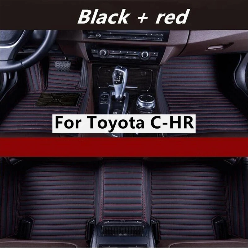 

Поперечные зернистые пользовательские автомобильные напольные коврики для Toyota C-HR CHR автомобильные аксессуары ковер для ног