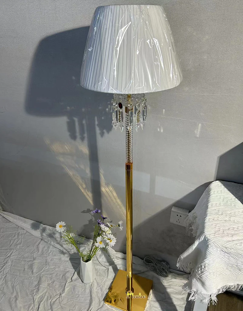 

Modern Gold Floor lamp for bedroom living room Crystal Floor Light study art deco Beside luxury Standing Lamp indoor lighting