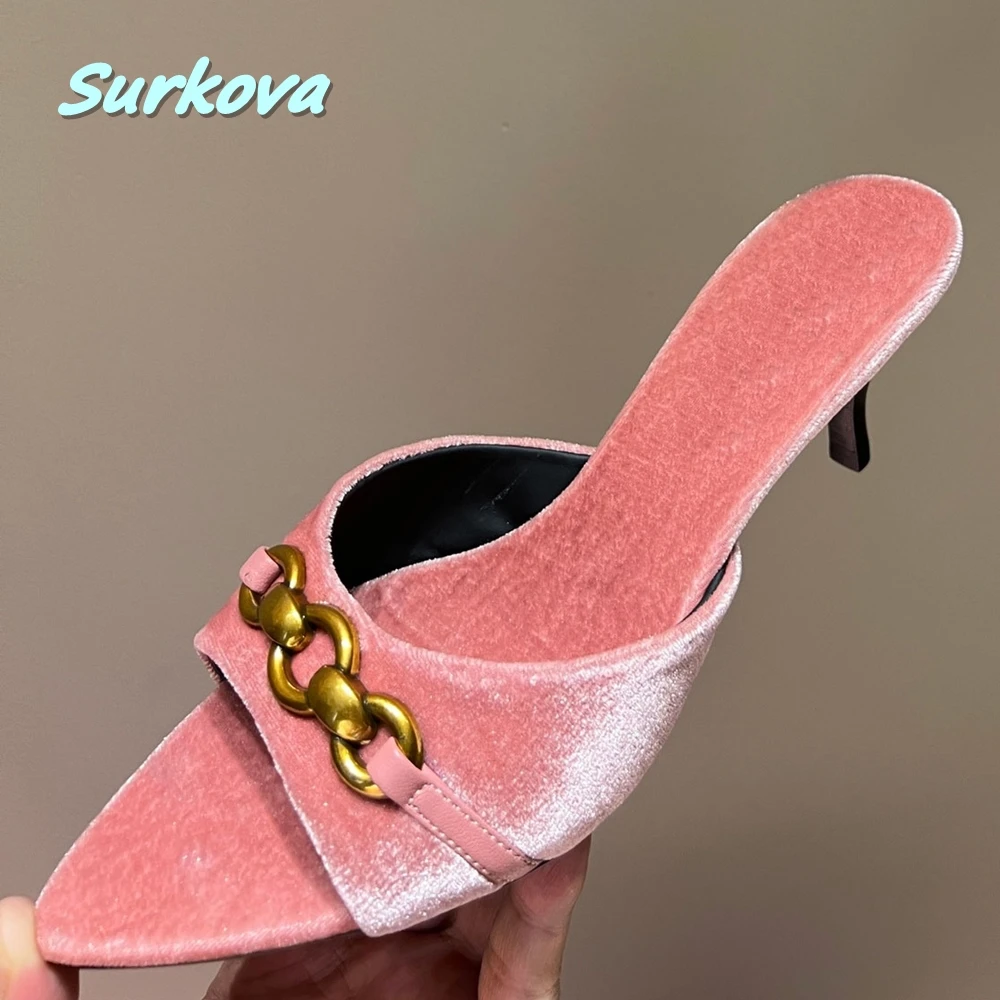 Pink Suede Stiletto Slippers Summer Hottest Pointed Toe Thin High Heel Sexy Women Shoes Fashion Comfortable Outside Lady
Pink Suede Stiletto Slippers Summer Hottest Pointed Toe Thin High Heel Sexy Women Shoes Fashion Comfortable Outside Lady