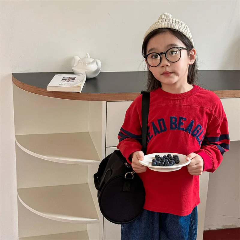 2025 Autumn New Children Long Sleeve T Shirts Boys Girls Letter Embroidery Cotton Tops Kids Casual Sweatshirt Bottoming Shirt 24 Sfcad5d5287324377ab31e8d089420e05N